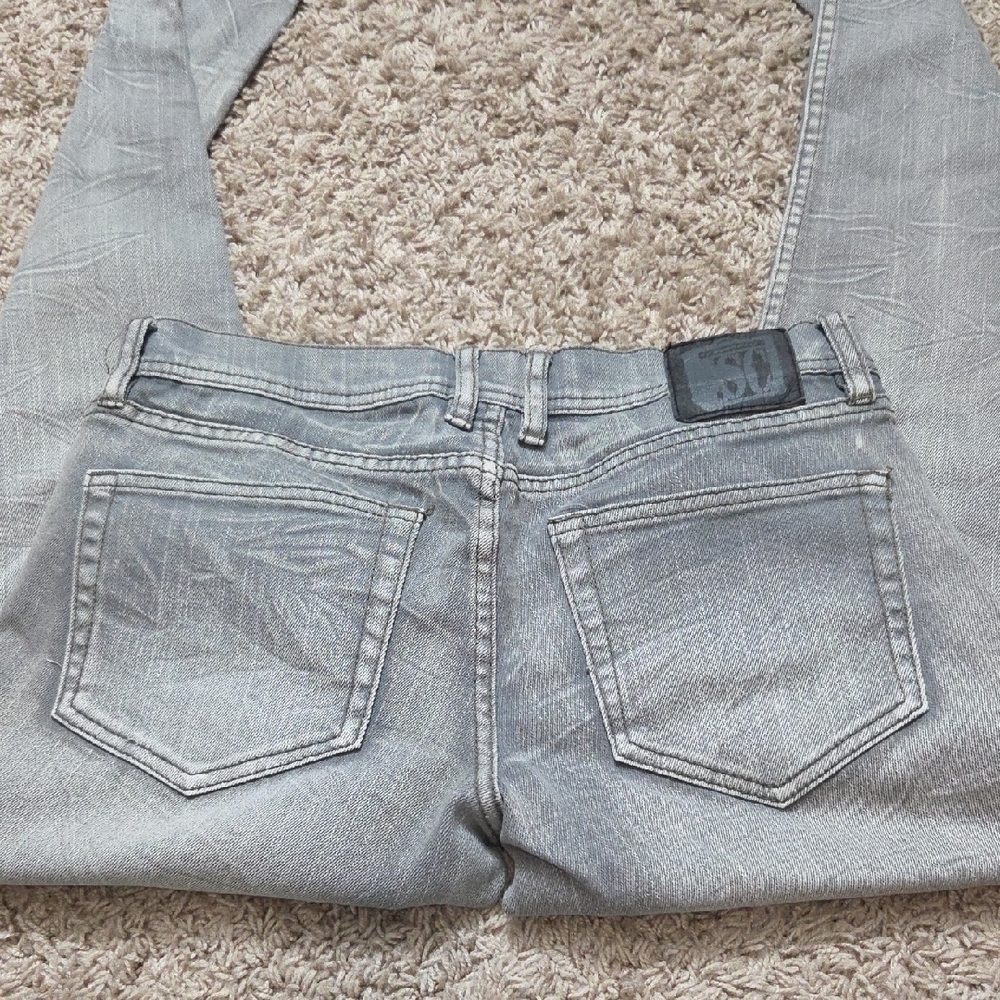 Social Collision Distressed Light Gray Women's Jeans, Stinger Fit, W30/L32 - Picture 5 of 6